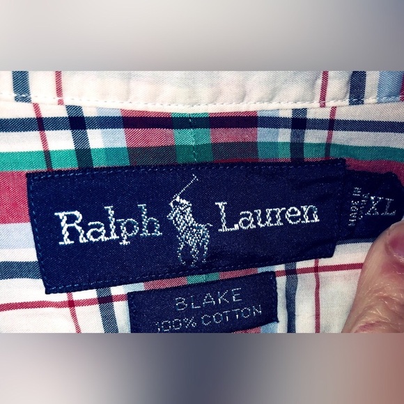 Polo by Ralph Lauren Plaid Shirt with blue pony Size XL Blake 100% cotton - Picture 3 of 3